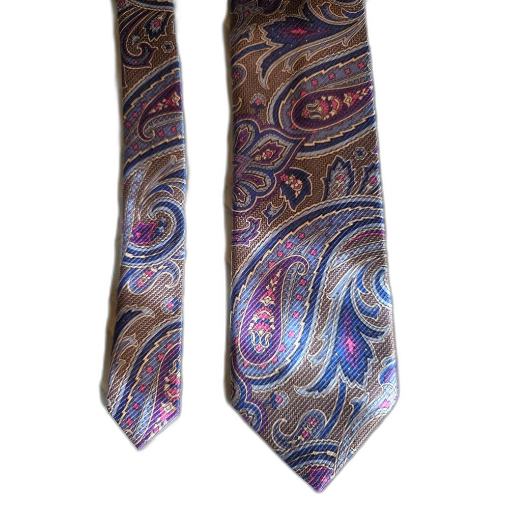 David Donahue Paisley Silk Tie